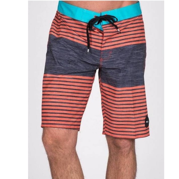 RVCA mens striped board/swim trunks/shorts size 29 - Picture 1 of 7
